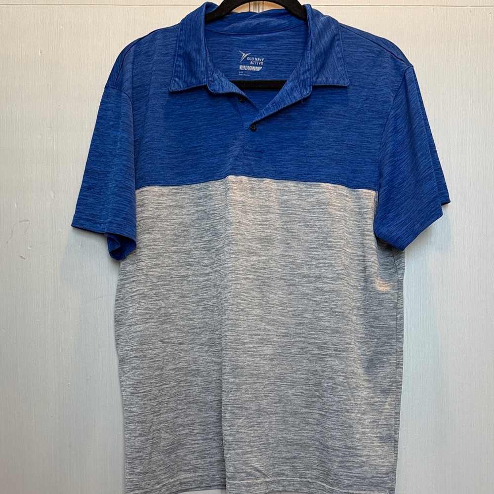 Old Navy Blue and Gray Polo Shirt